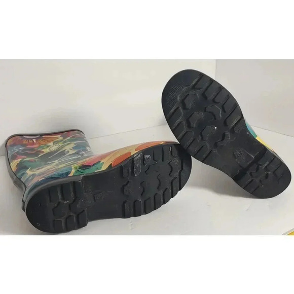 Drench Womens Rain Boots Floral Size 6 Nomad Water Color - Picture 6 of 7